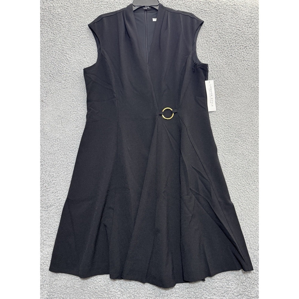 London Style Collection Black Womens Dress Plus Size 18 NEW